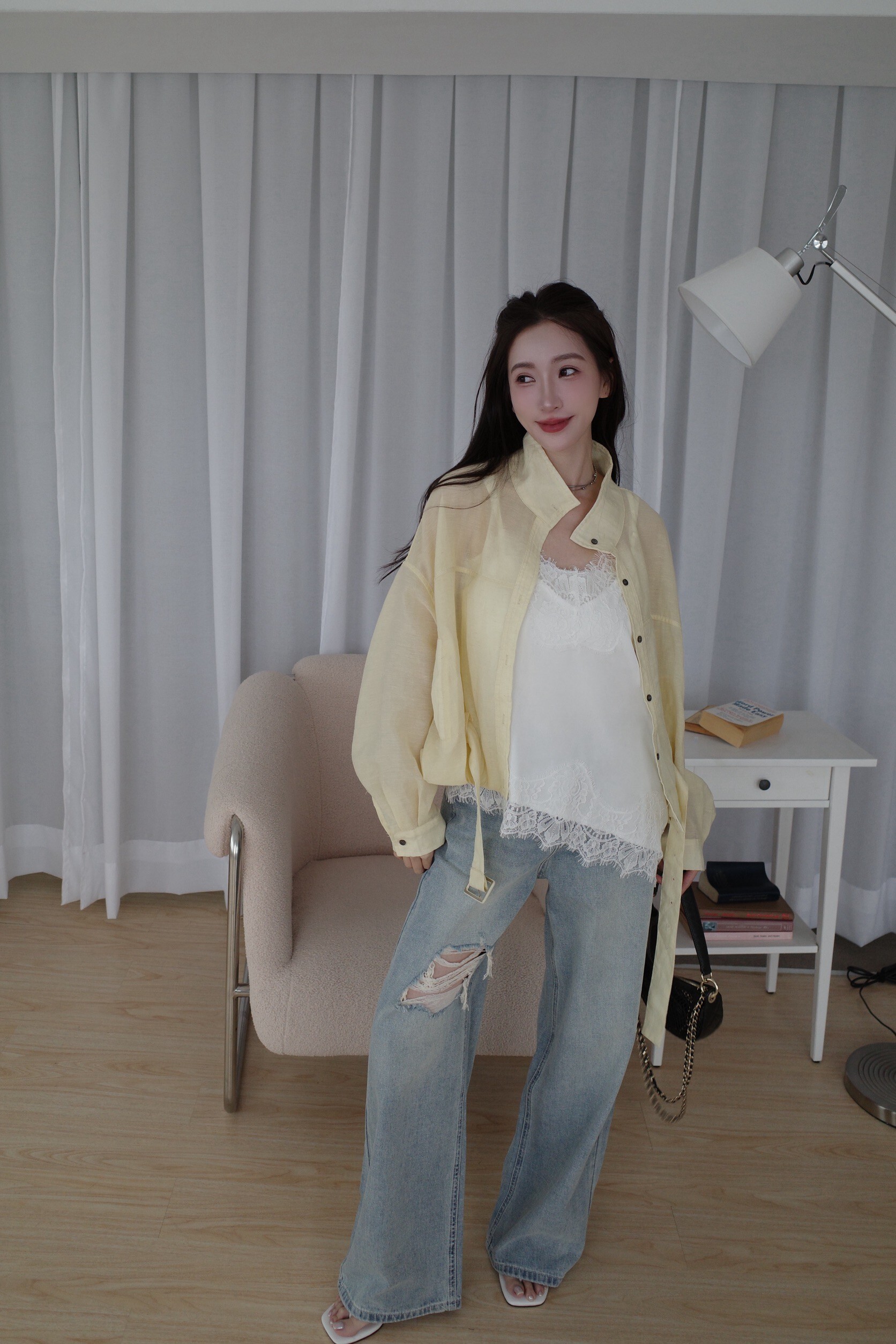 (預購)#AN16 切割直筒天絲牛仔褲