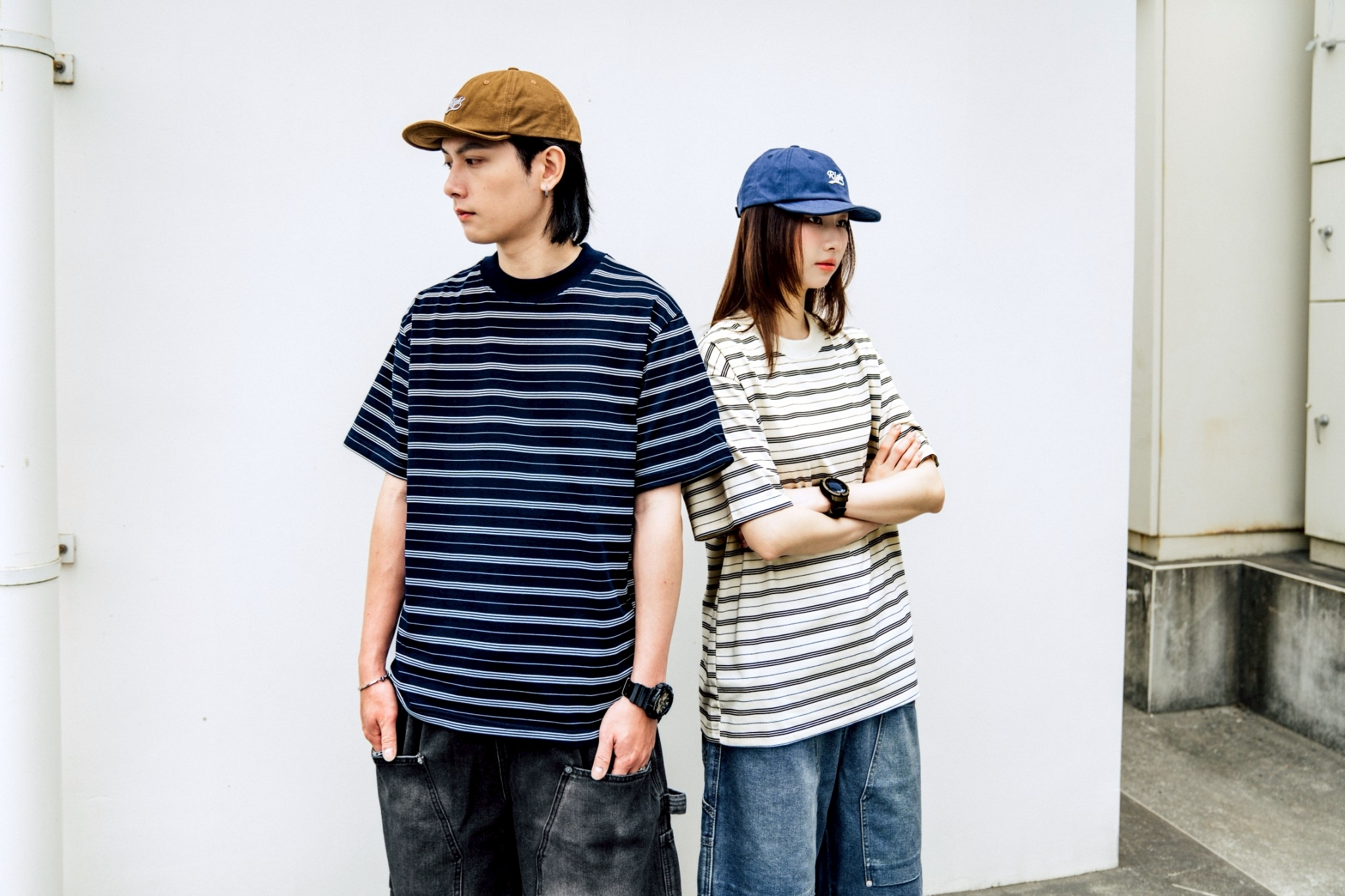 SBG 簡約日常條紋短T V0014