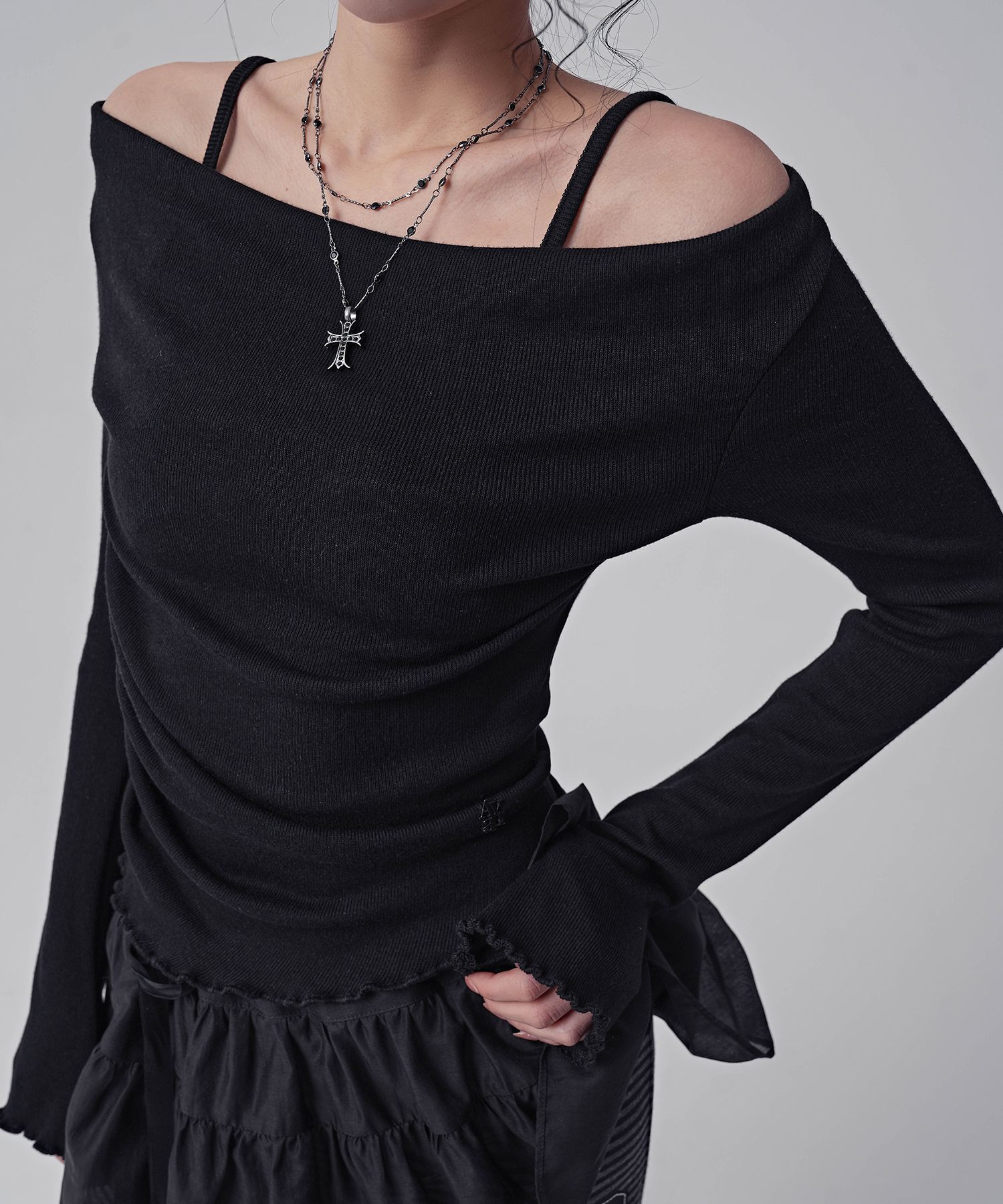 AVANDRESS 假兩件針織上衣 AD61TS13