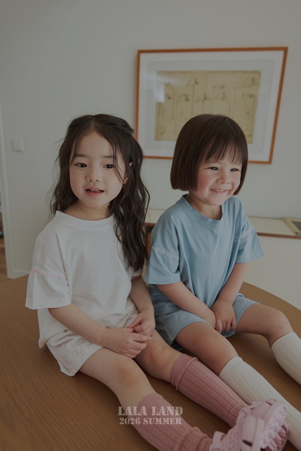 Lala land 撞色短袖上衣 / 2色