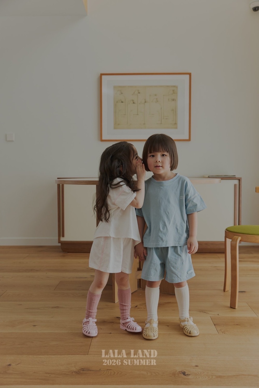 Lala land 撞色短袖上衣 / 2色