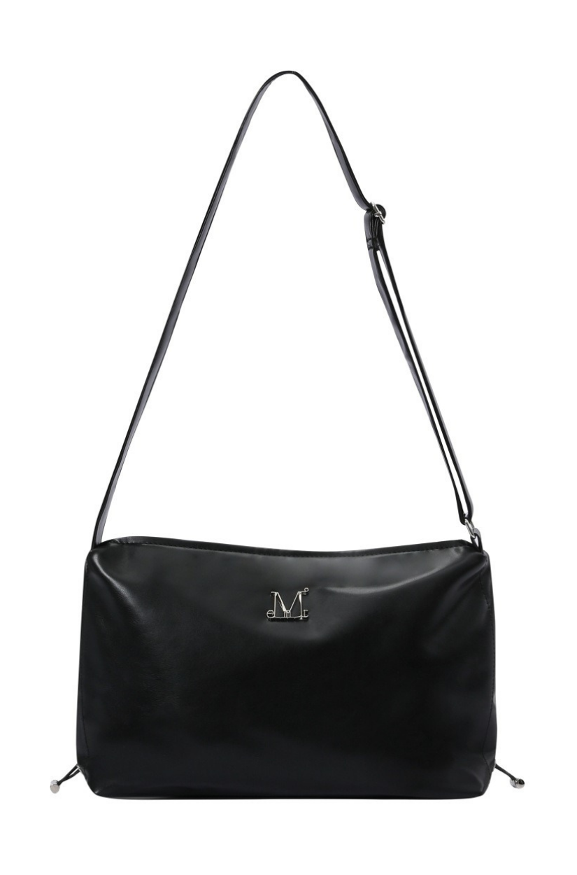 【 4/19收單 】MUCENT GAEL 金屬Logo抓皺抽繩斜背包 韓國