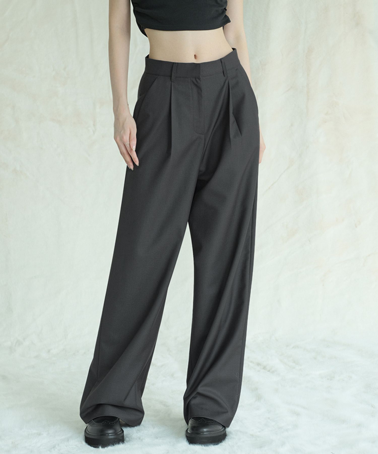 AVANDRESS 單褶西褲 灰色 AV43PT40GR