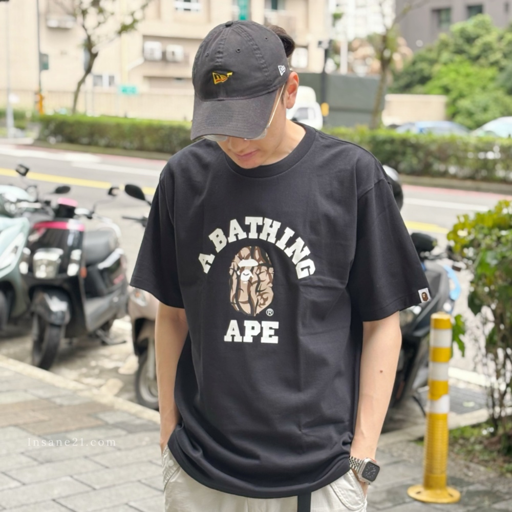 A BATHING APE BAPE COLLEGE TEE LOGO  荊棘 迷彩 大頭 短袖 中性