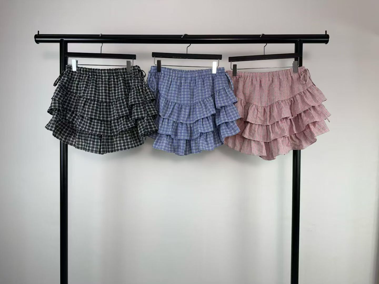 FF6022 格紋蛋糕短裙