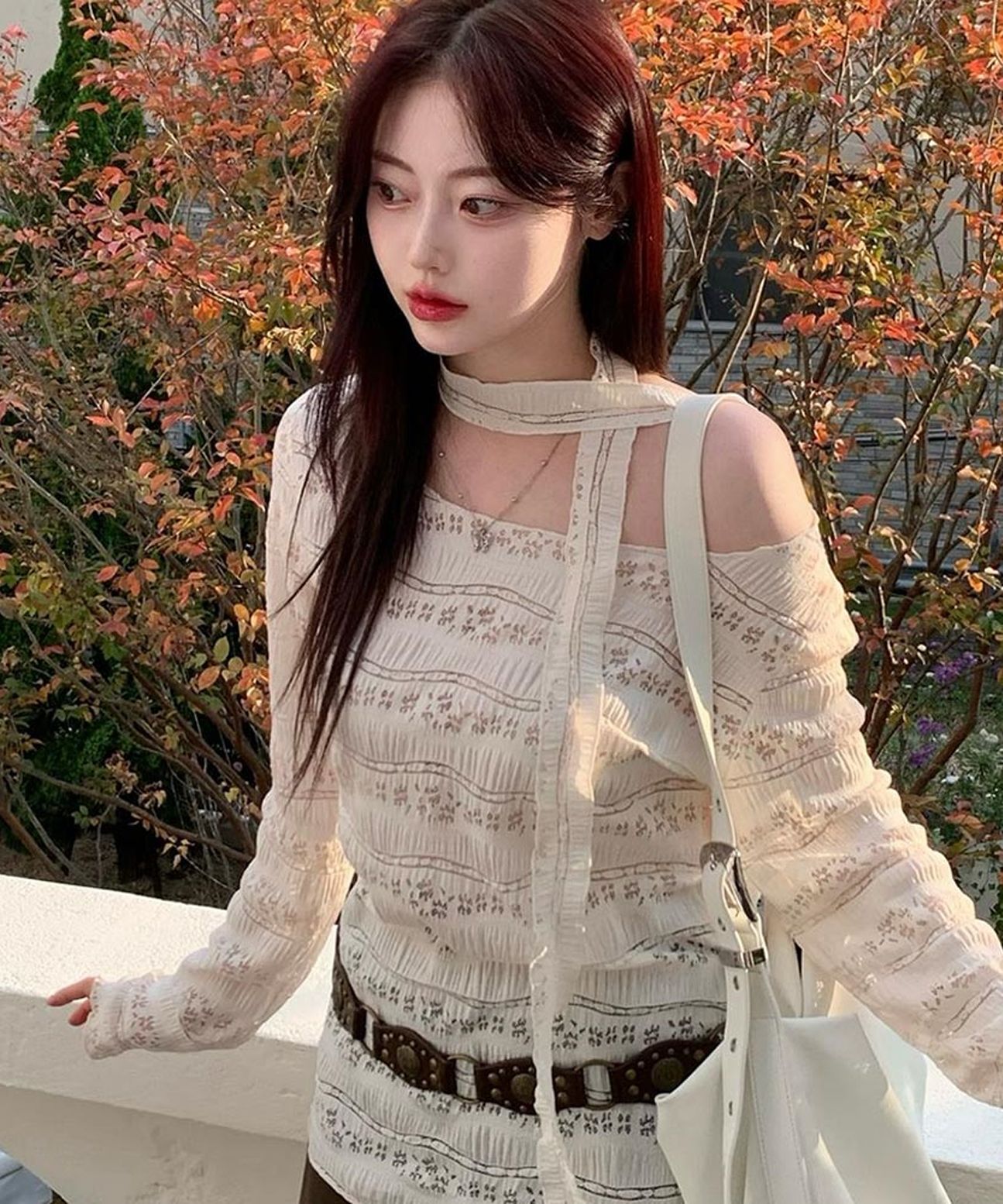 ROCKCAKE Pattern 鏤空長袖上衣 RC24TP16000