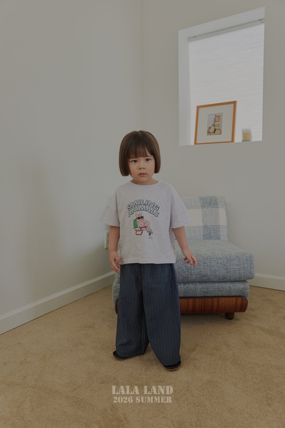 Lala land 細紋九分涼褲 / 2色