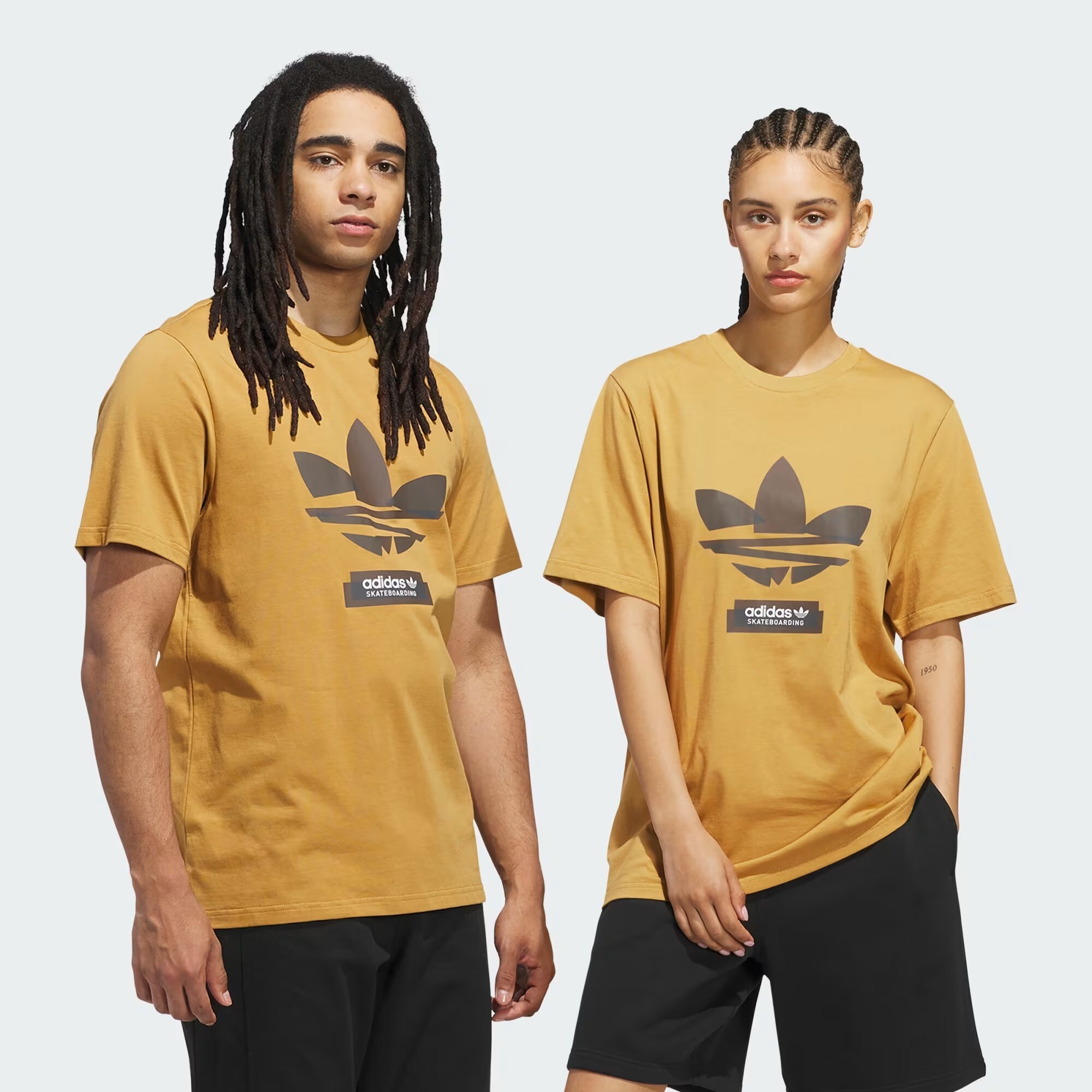ADIDAS Skateboarding Trefoil Tee 卡其 JY3949