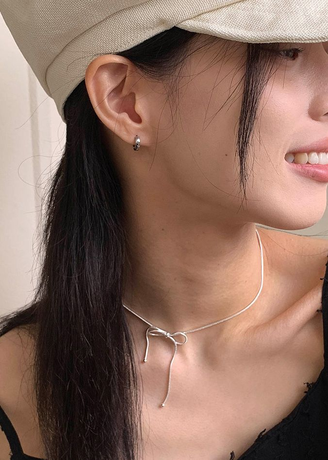 蝴蝶結蛇骨鎖骨鏈