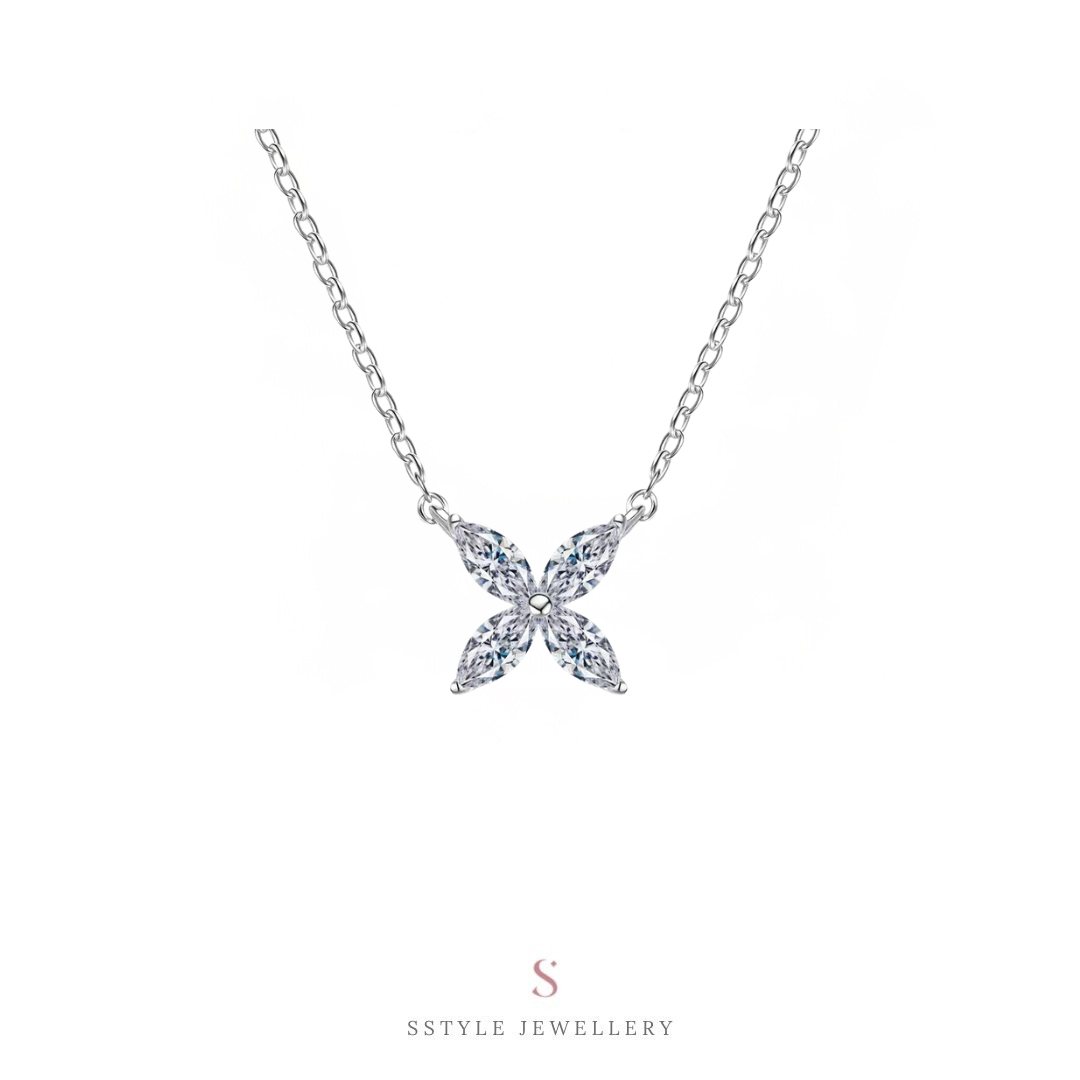 Ruby moissanite necklace