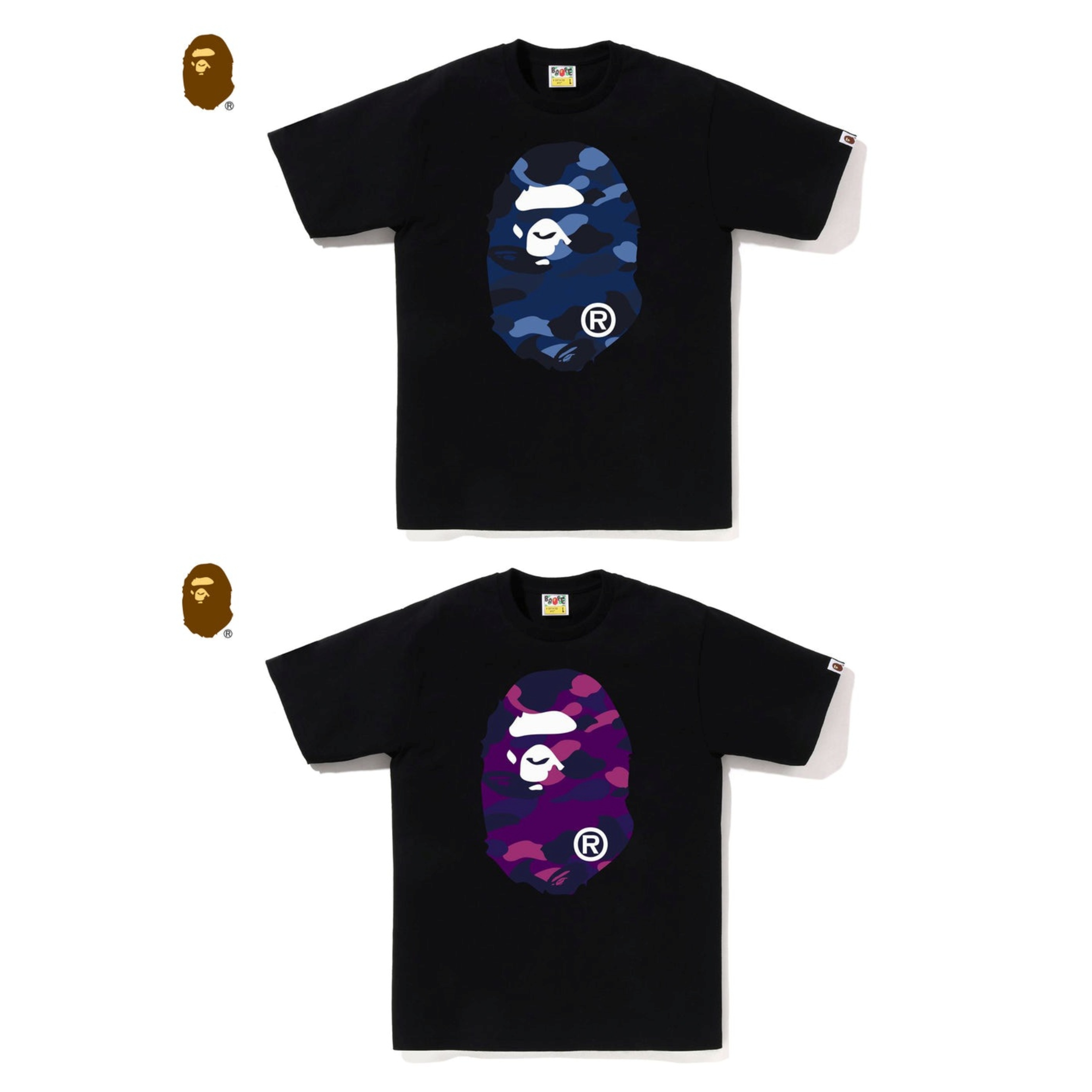 2026SS A BATHING APE BAPE COLOR CAMO BIG APE HEAD TEE 正反 大頭 迷彩 短T 現貨 1L80110017