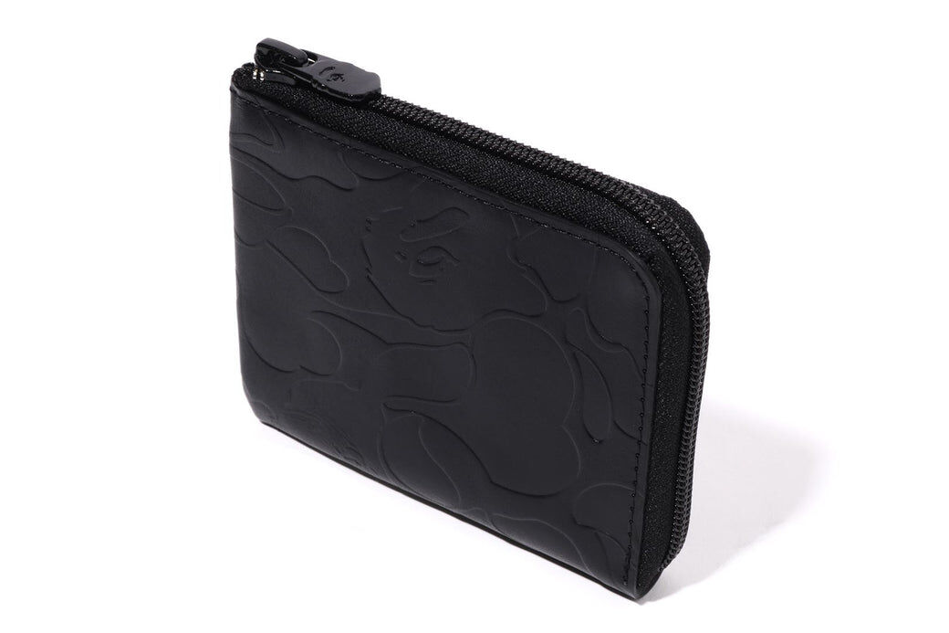 2026SS A BATHING APE BAPE SOLID CAMO LEATHER WALLET #3 壓紋 迷彩 皮革 皮夾 短夾 現貨 1K30190013