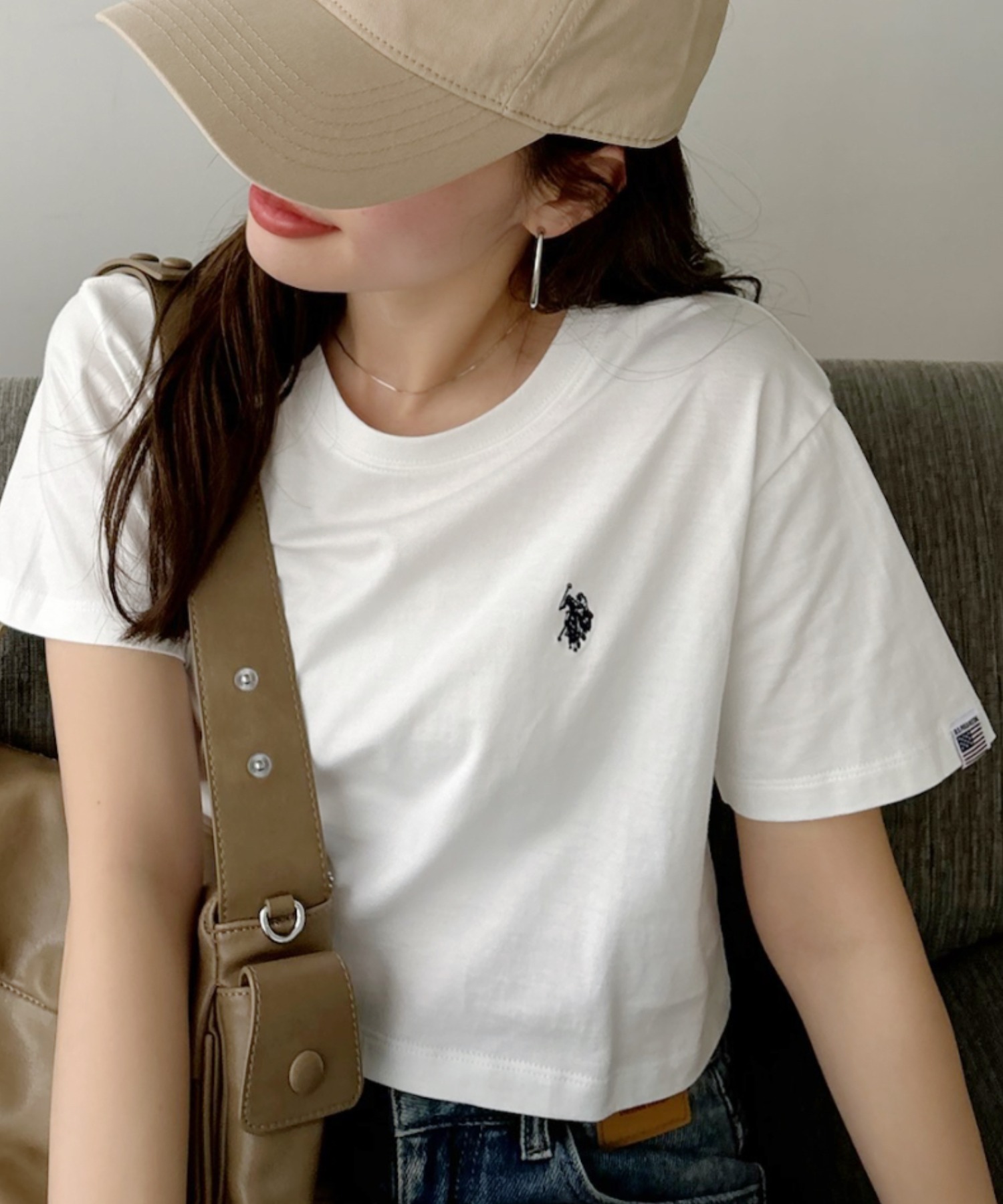 <04/11 23:59收單⏰> 🇯🇵U.S. POLO ASSN. X Ada. 刺繡LOGO 短版上衣 短T 短袖 寬鬆 / 預購