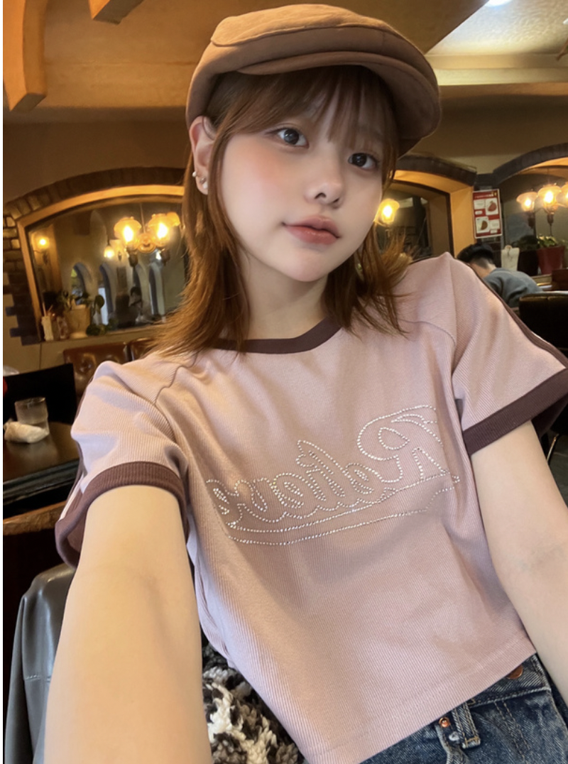 JP1218｜日本直送！ 雙線撞色RELIEVE 短版上衣 𓈒𓏸.°•🍉