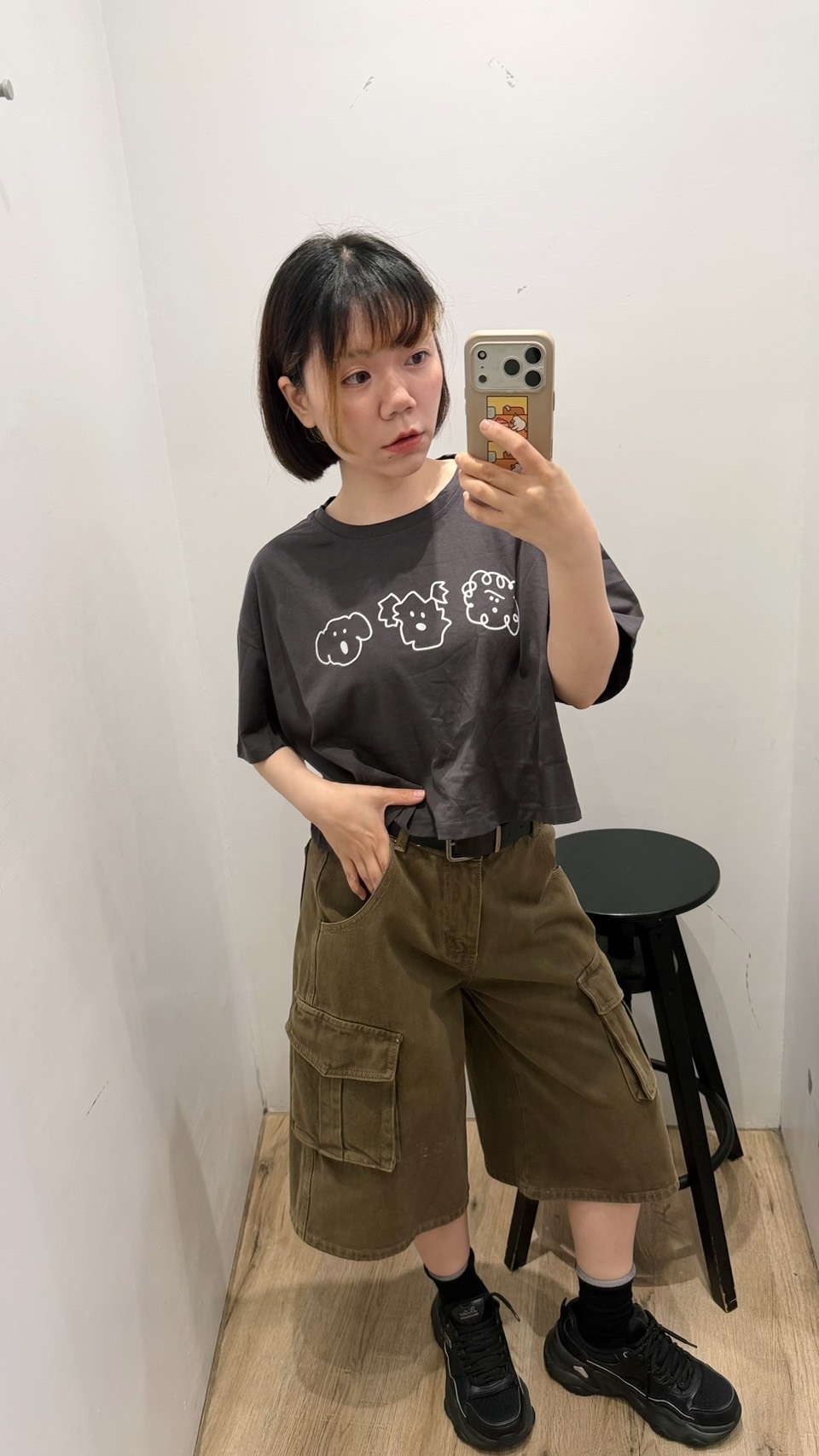 可愛狗狗短版上衣