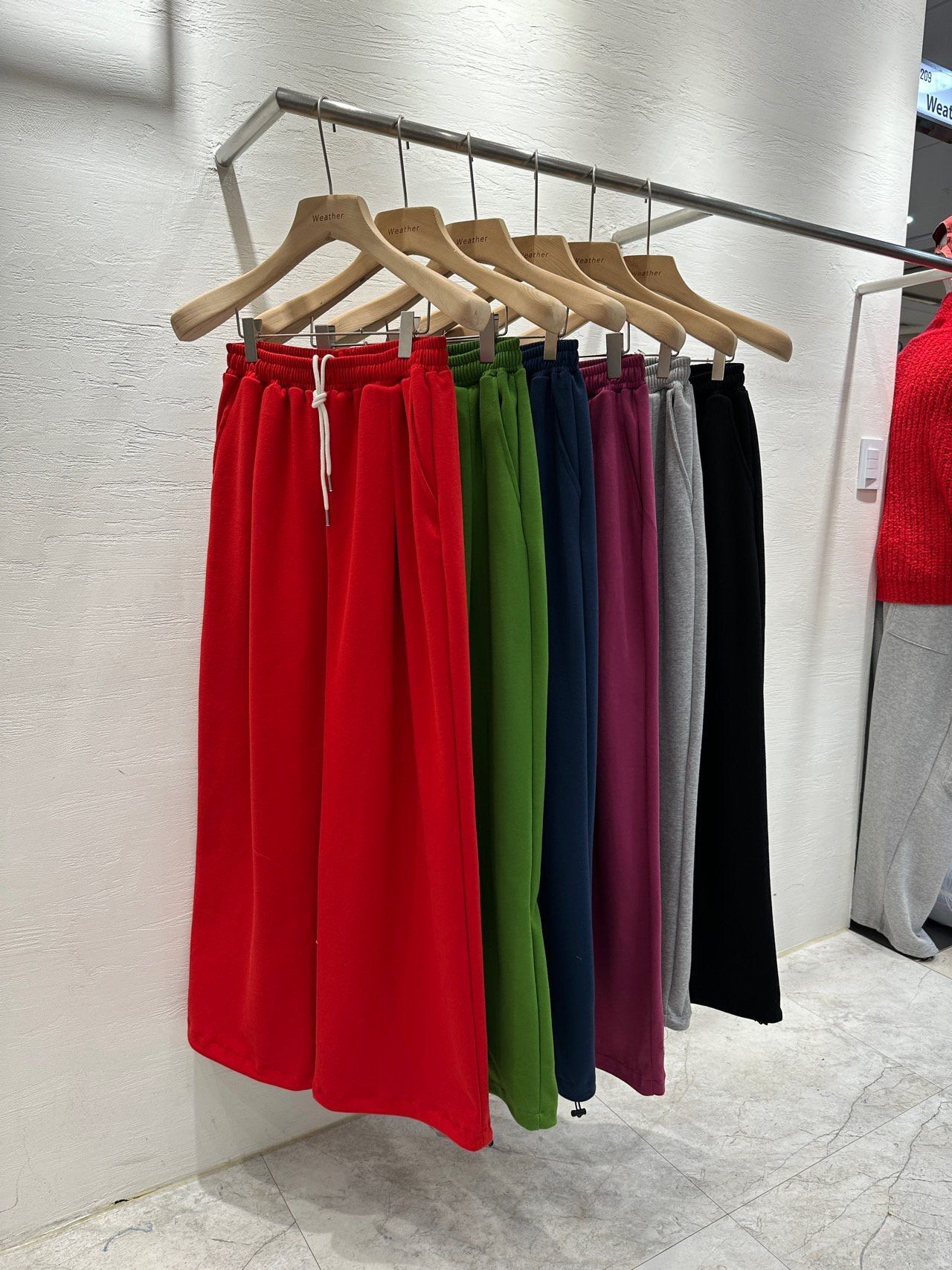 淨色可束腳運動褲 Weather-003P