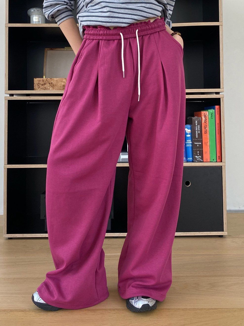 淨色可束腳運動褲 Weather-003P