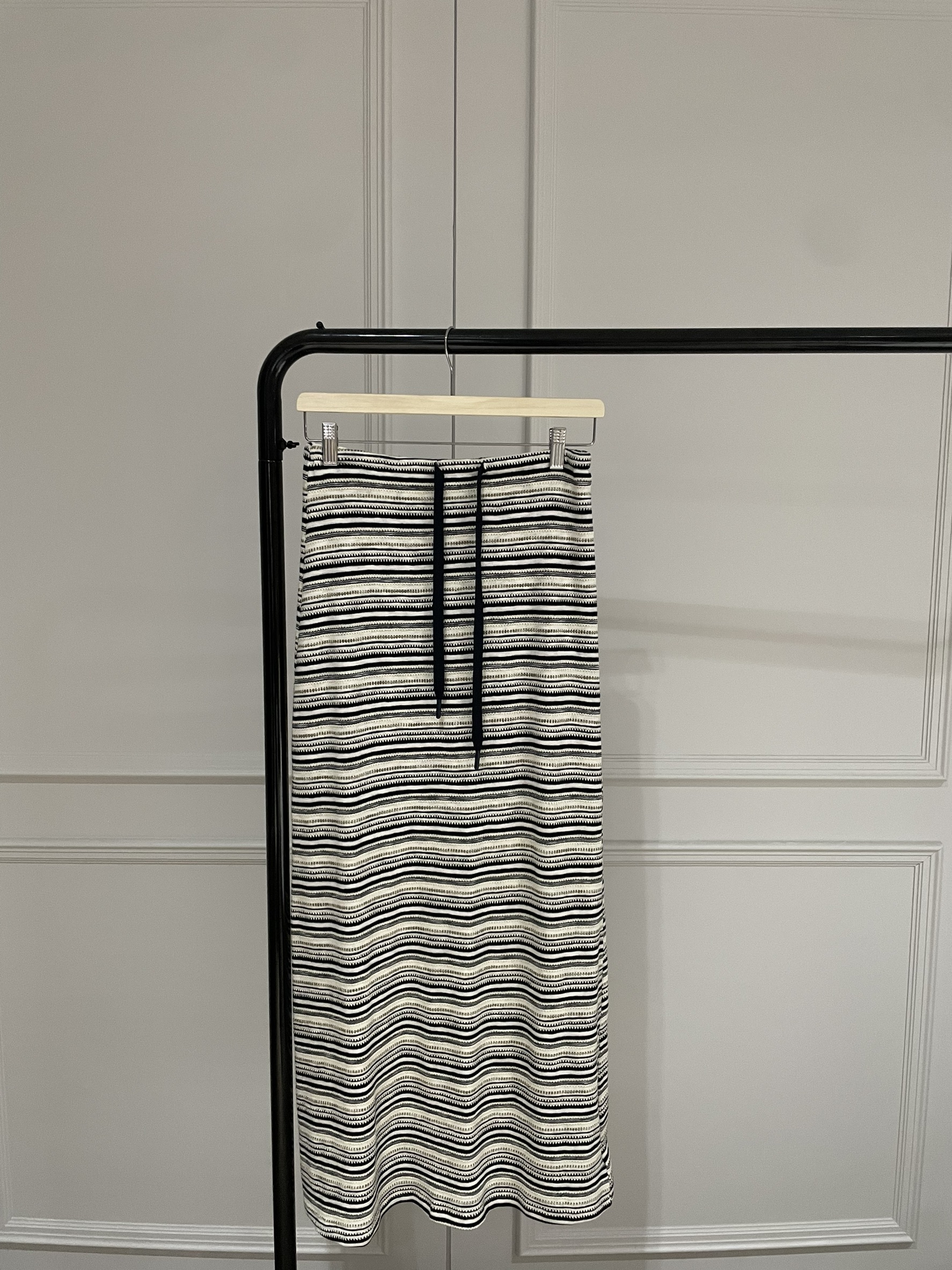 (預購)#AN56 細節滿滿簍空針織條紋裙