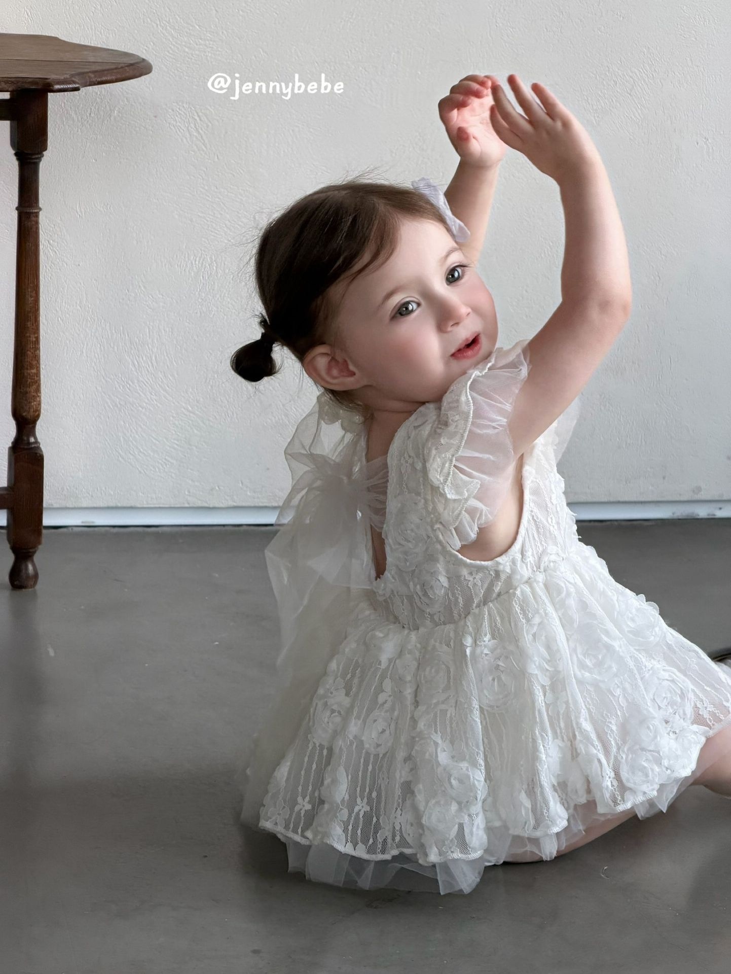 Jenny_精緻玫瑰蕾絲包屁裙/精緻玫瑰蕾絲洋裝