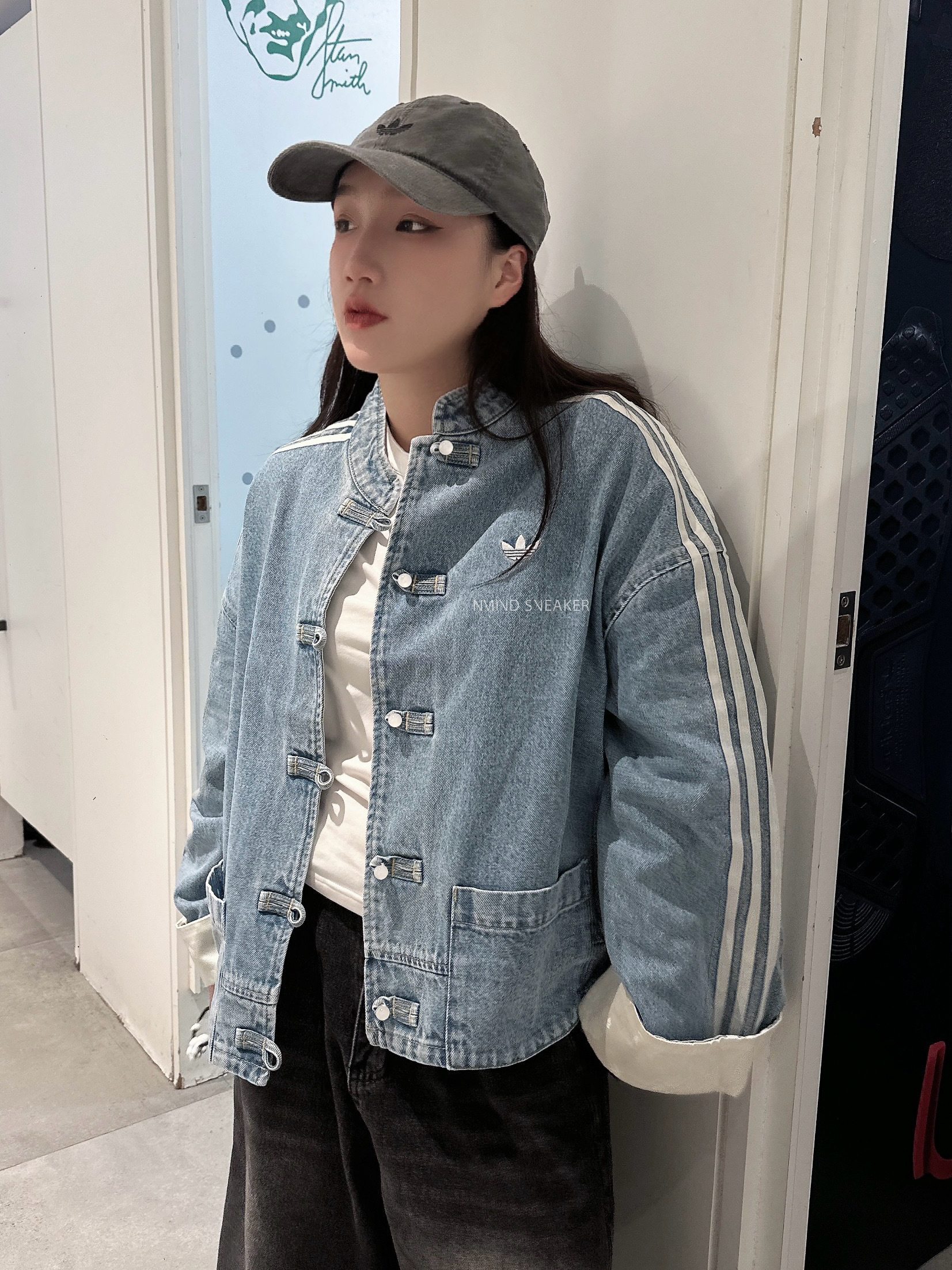 <快速出貨> ADIDAS ORIGINAL NEW CHINESE 唐裝丹寧外套