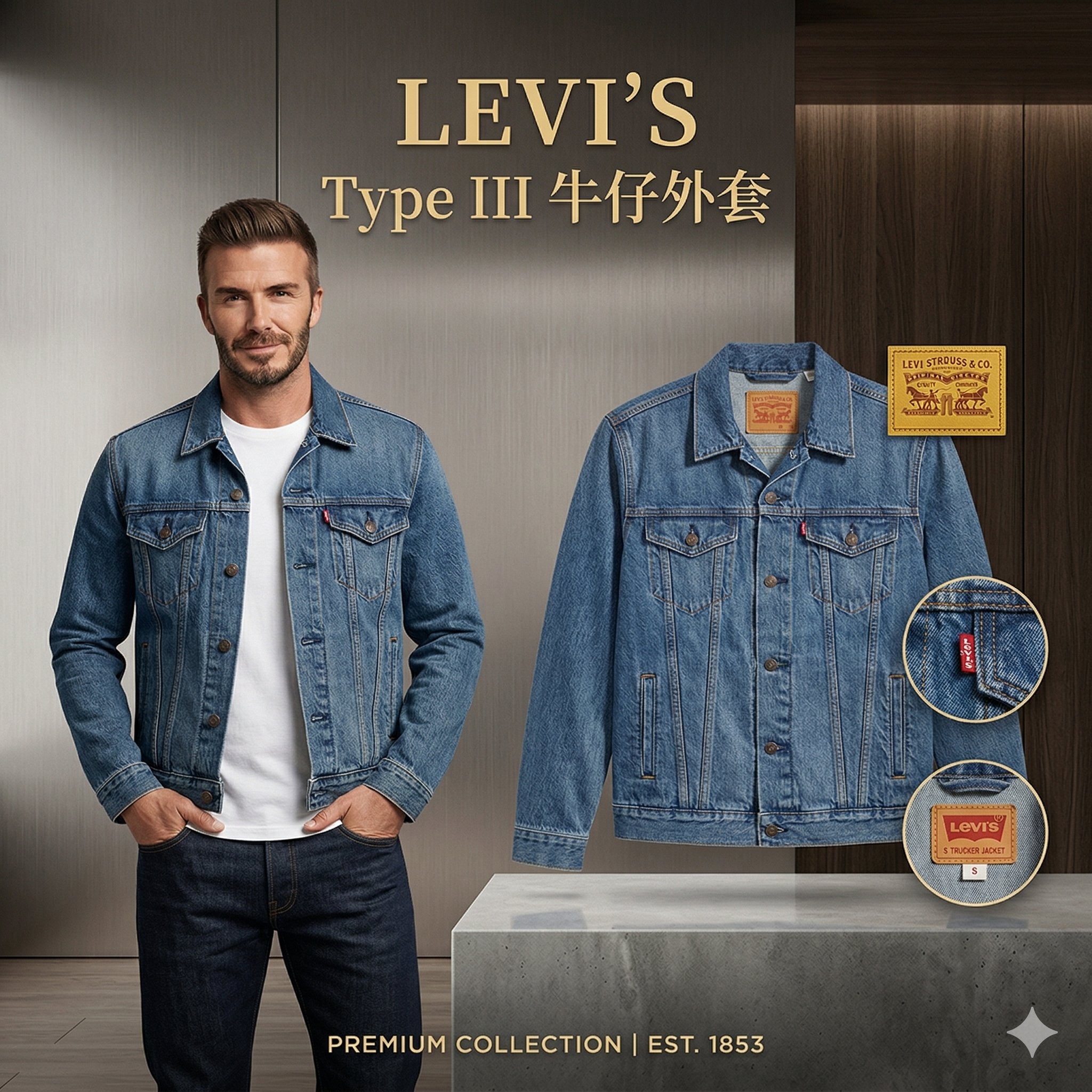 【預購】H040852 Levi's Type III 男裝牛仔外套