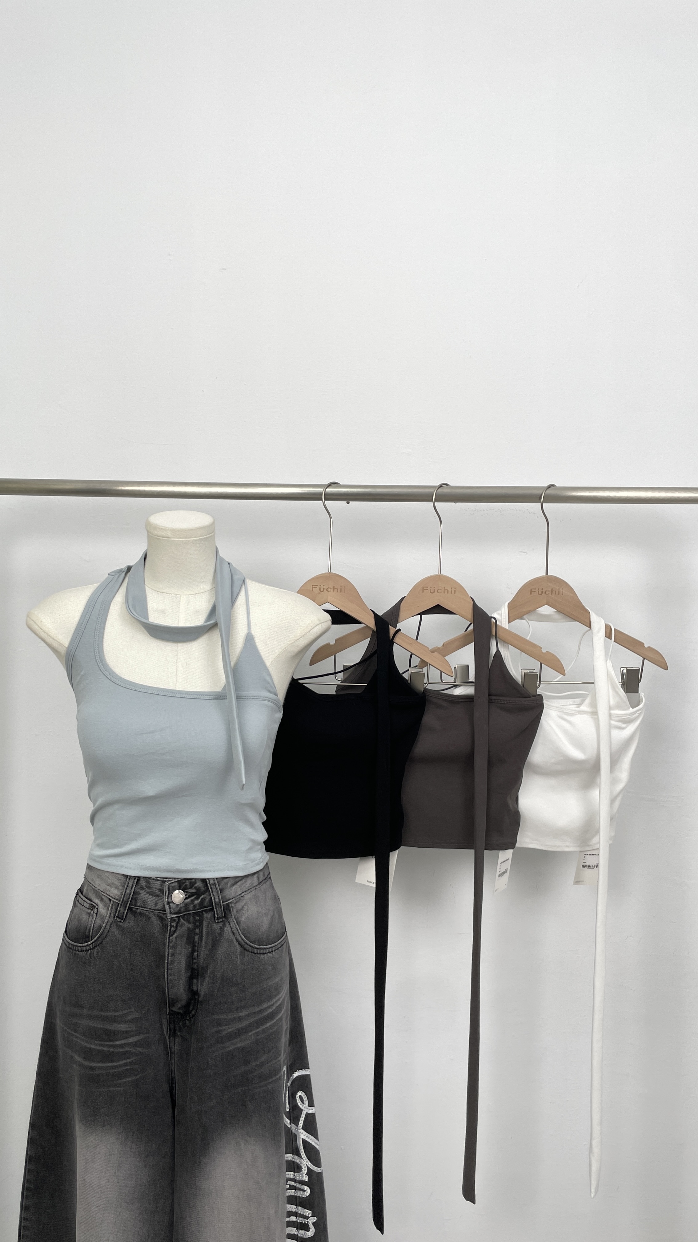 NEW 性感繞脖交叉造型背心