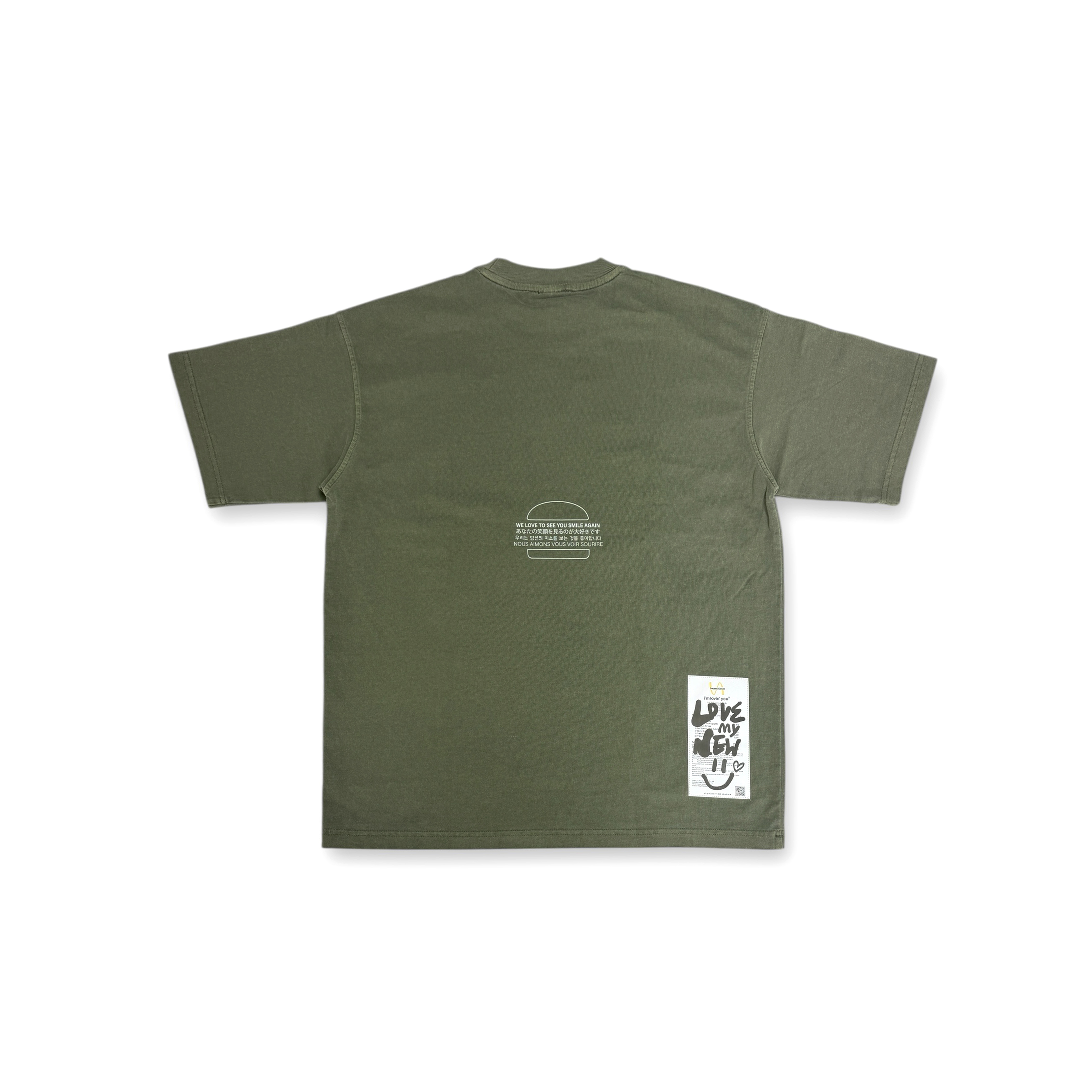 2nd Closet McReceipt Washed Tee - Olive | TE16