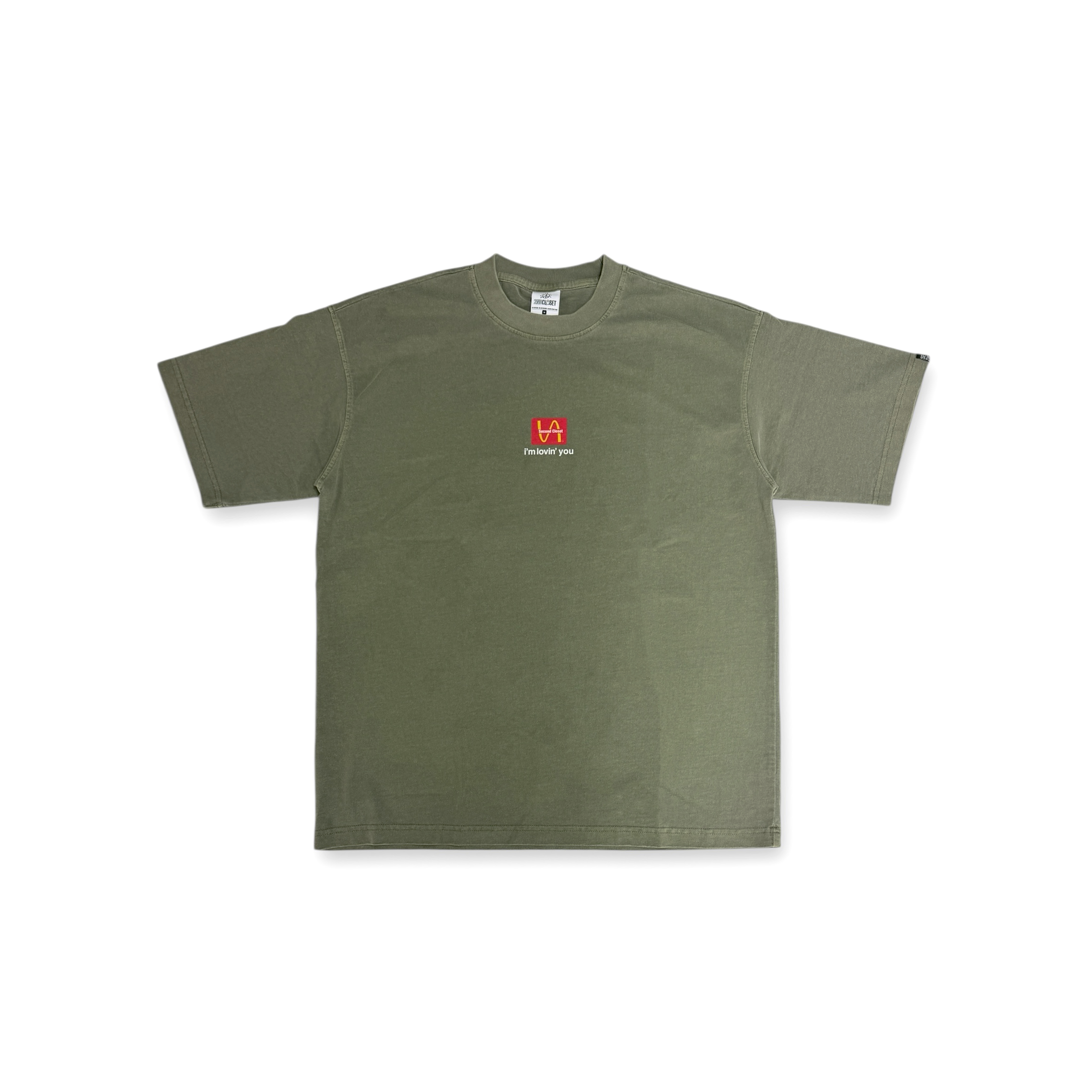 2nd Closet McReceipt Washed Tee - Olive | TE16
