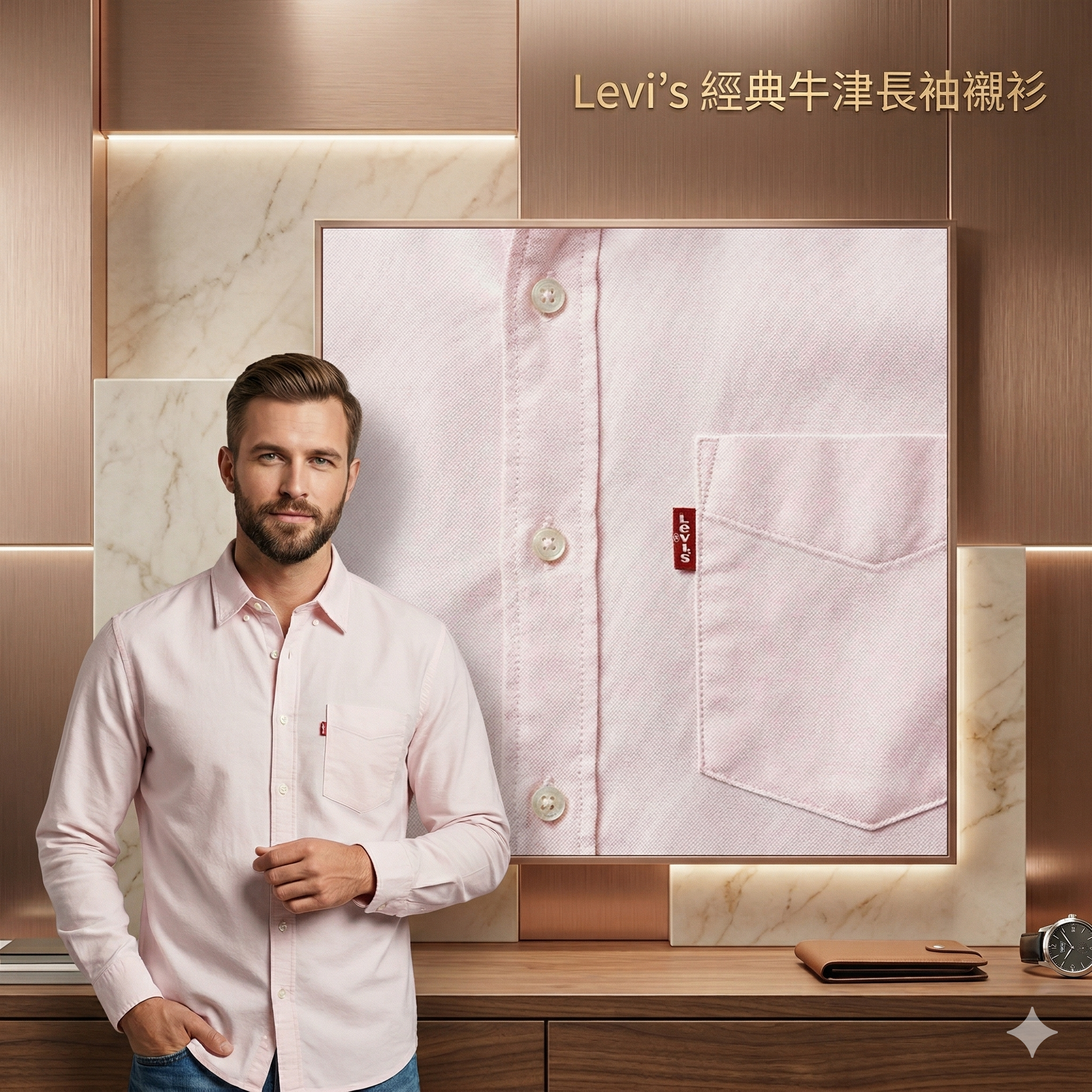 【預購】H040869 Levi's 男裝經典長袖襯衫