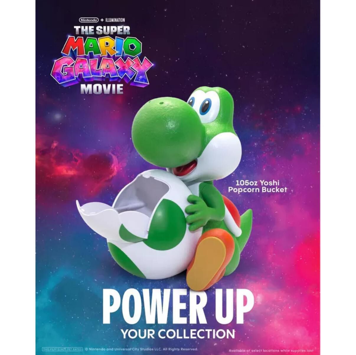 泰國戲院限定 激罕Yoshi蛋爆谷桶 銀河版錫罐爆谷桶