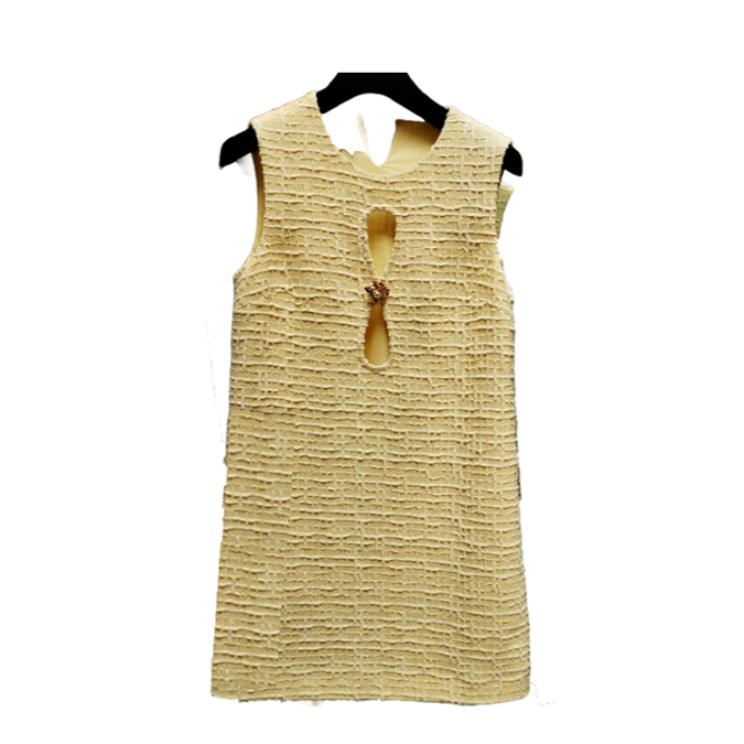 1EA0408-128 [EDWARD ACHOUR] Dress Yellow #100420/1045 (EU)