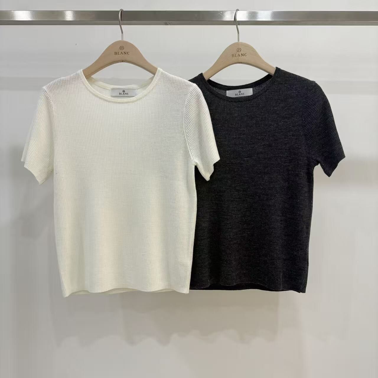 MB6021 混絲彈性圓領上衣