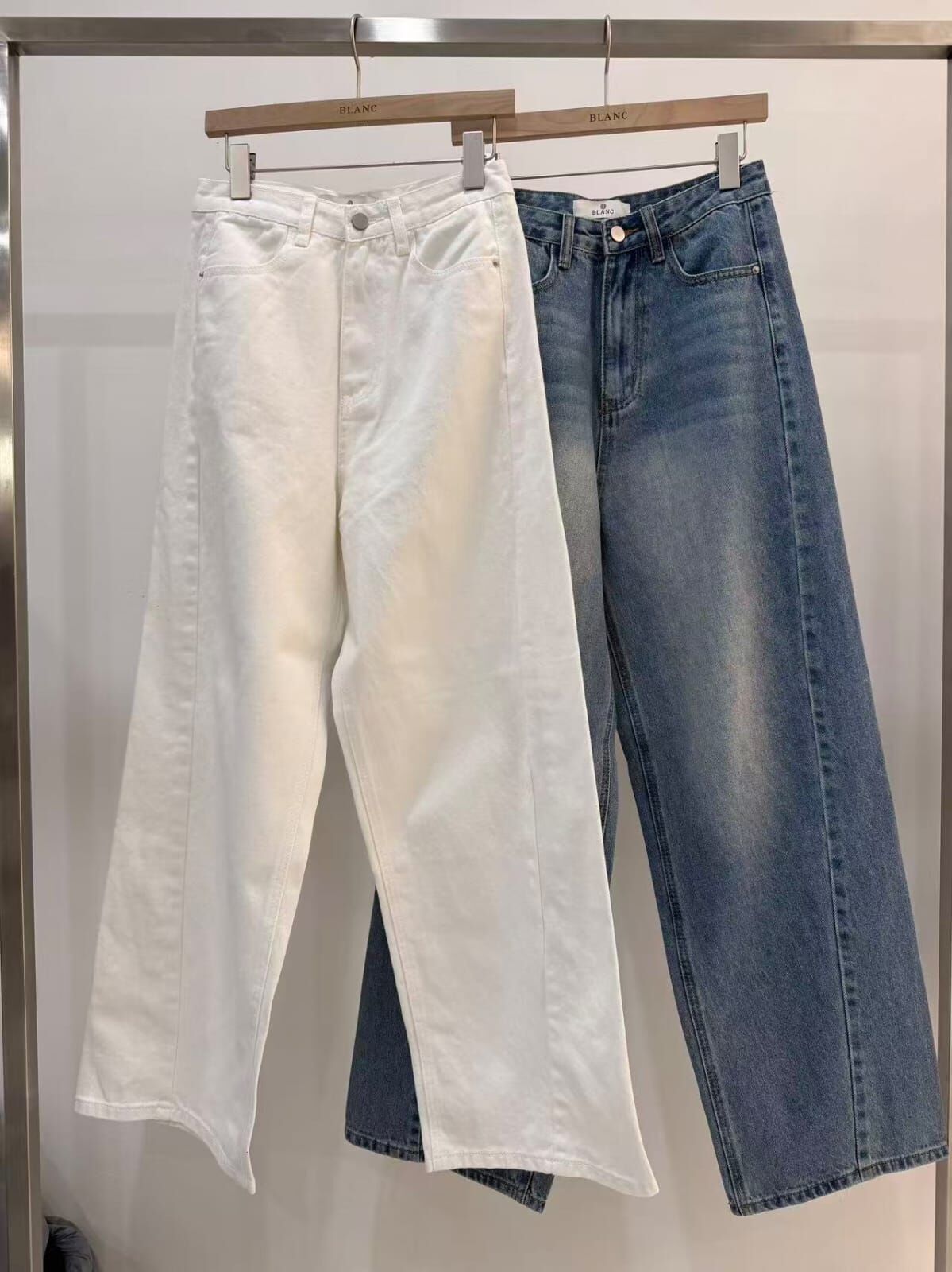 MB6019 雙車線貓鬚牛仔褲