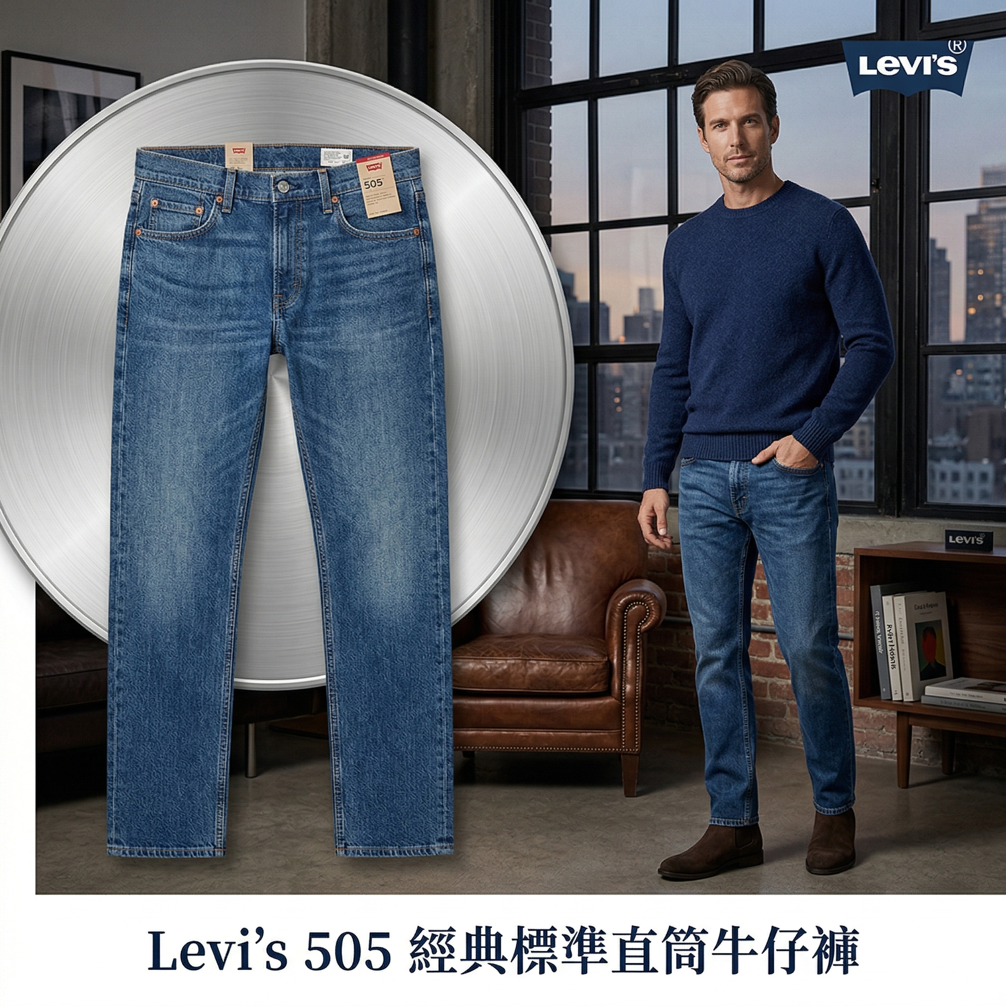 【預購】H040879 Levi's 505 標準直筒牛仔褲