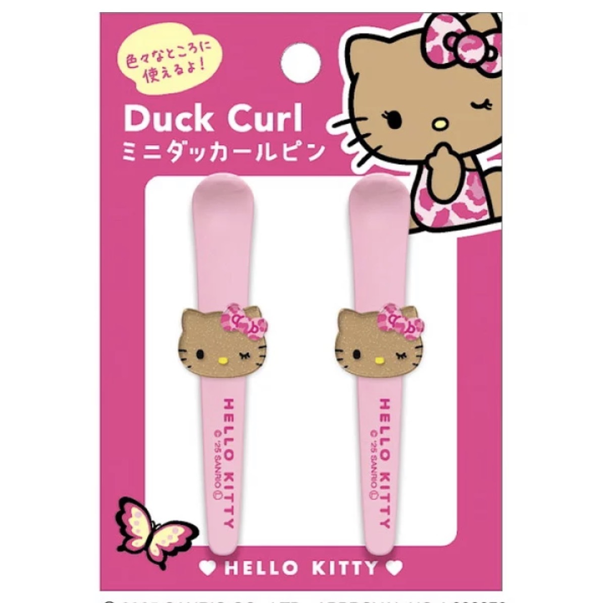 JP Hello Kitty 啡燶面長髮夾 粉 2件 8731