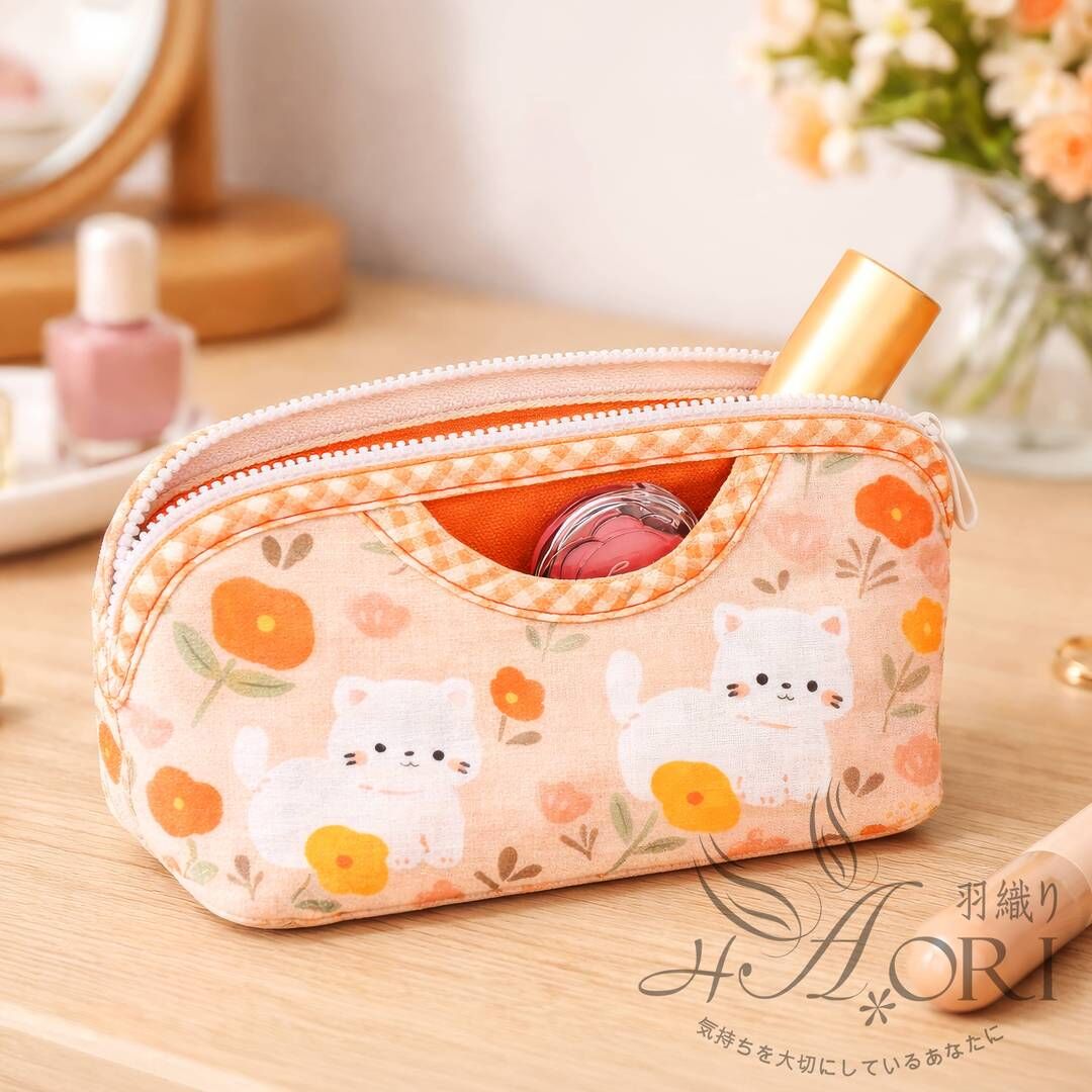 販售原尺寸【紙型】(滾邊拉鍊化妝包)