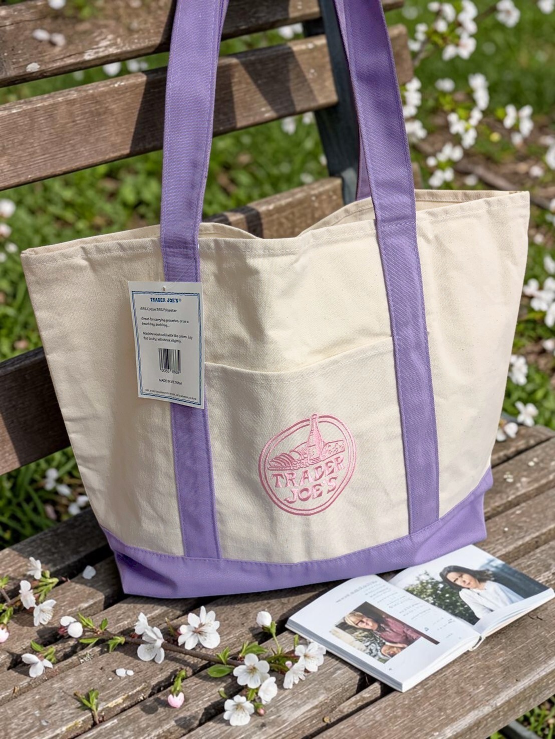 【現貨】Trader Joe's 購物袋 厚磅 帆布袋 環保購物袋 托特包 限定新色 薰衣草