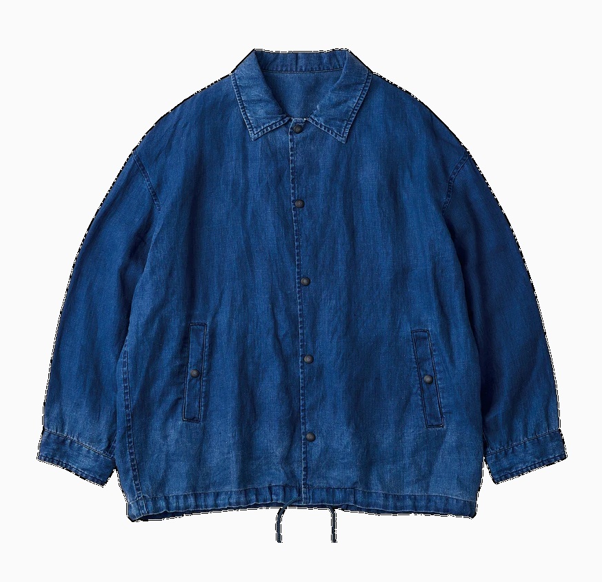 PORTER CLASSIC 2026 INDIGO LINEN COACH JACKET - PRE ORDER ITEM (預訂中)