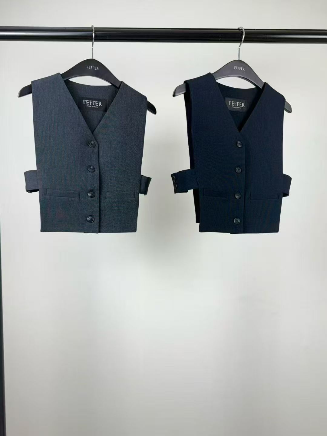 FF6024 馬甲側開排扣背心外套