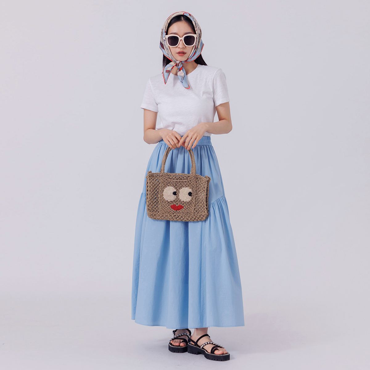 Big Eyes 編織包-Florence Tracy-卡其