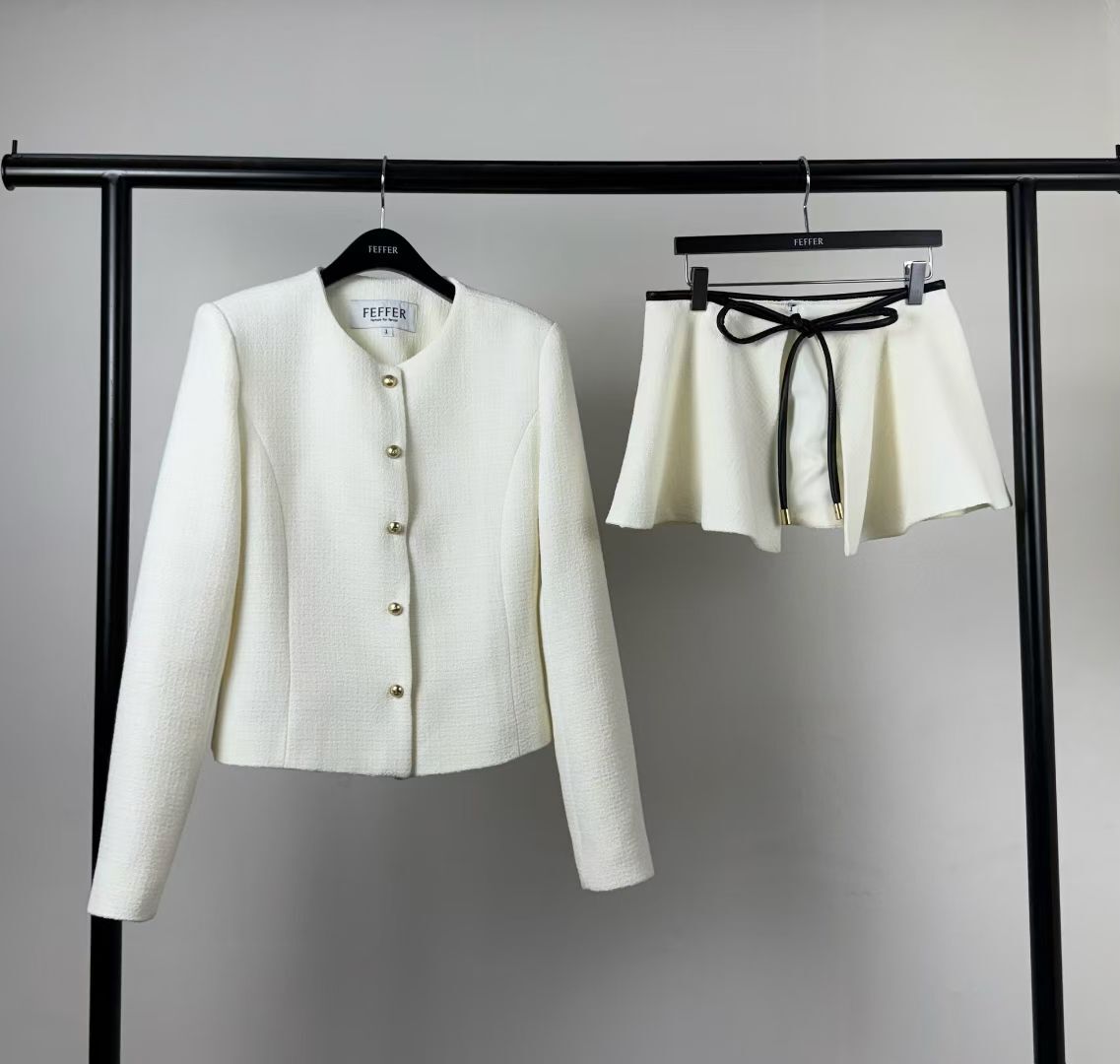 FF6029 韓星同款!! 氣質裙襬外套