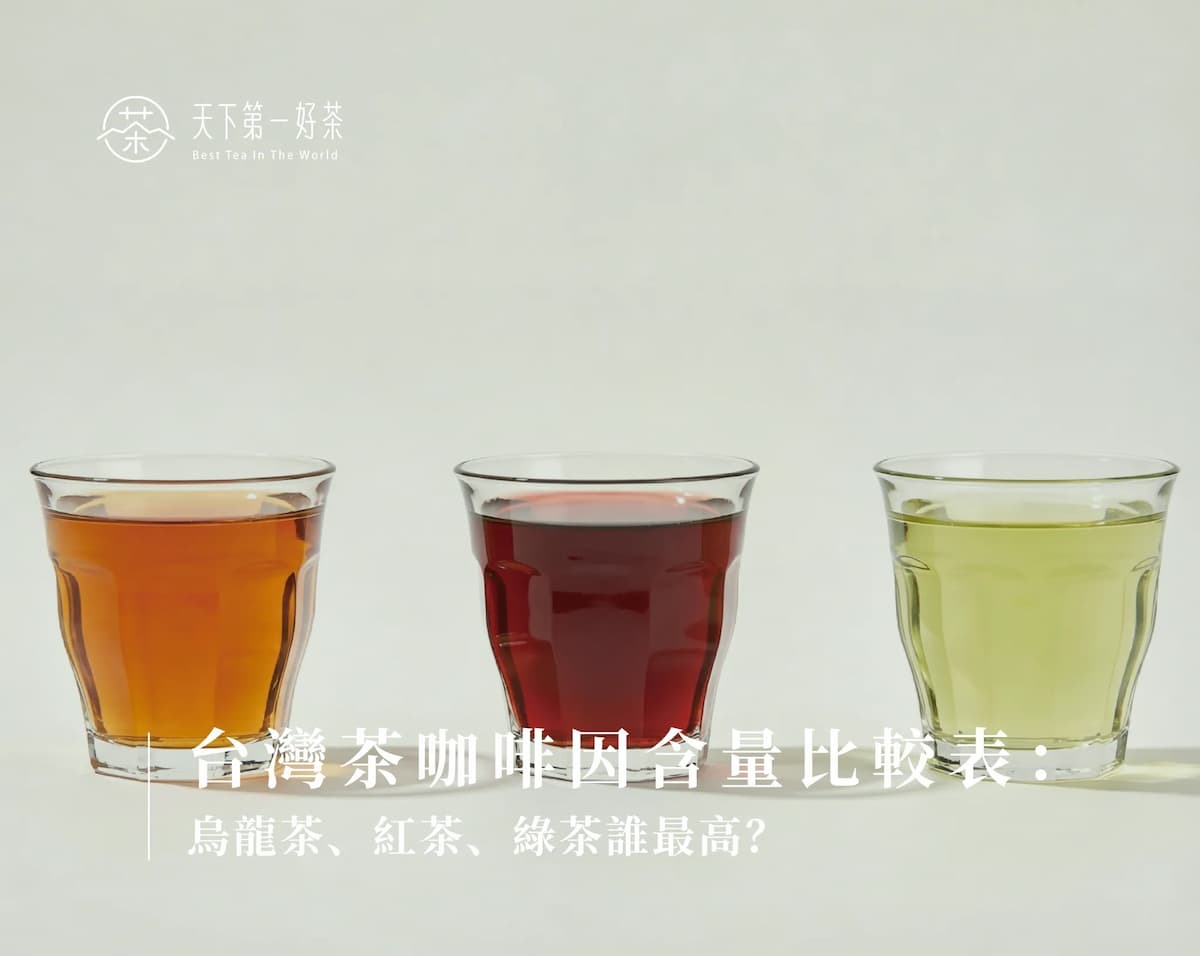 台灣茶咖啡因含量比較表：烏龍茶、紅茶、綠茶誰最高？