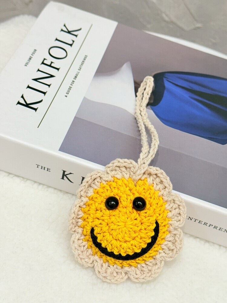 大眼睛太陽花編織吊飾