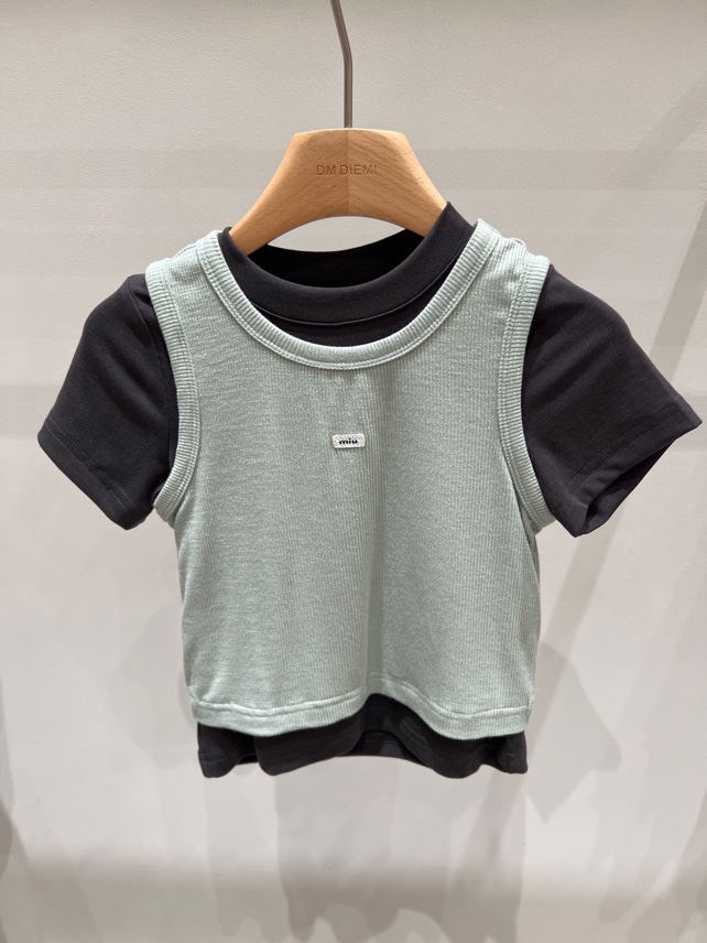 撞色休閒兩件式上衣