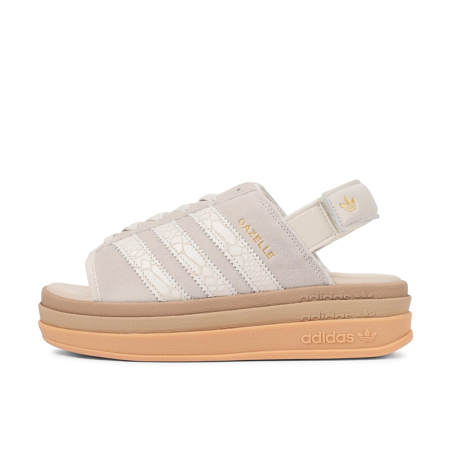 Adidas Gazelle Bold Sandal 日本限定 奶油 米灰 焦糖 增高 厚底 涼拖鞋 IH6632