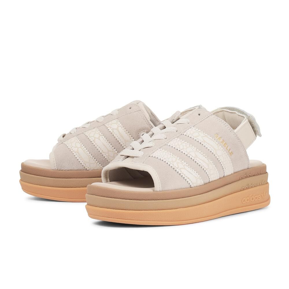 Adidas Gazelle Bold Sandal 日本限定 奶油 米灰 焦糖 增高 厚底 涼拖鞋 IH6632