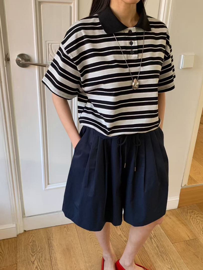 青春感滿分★減齡撞色翻領短袖T