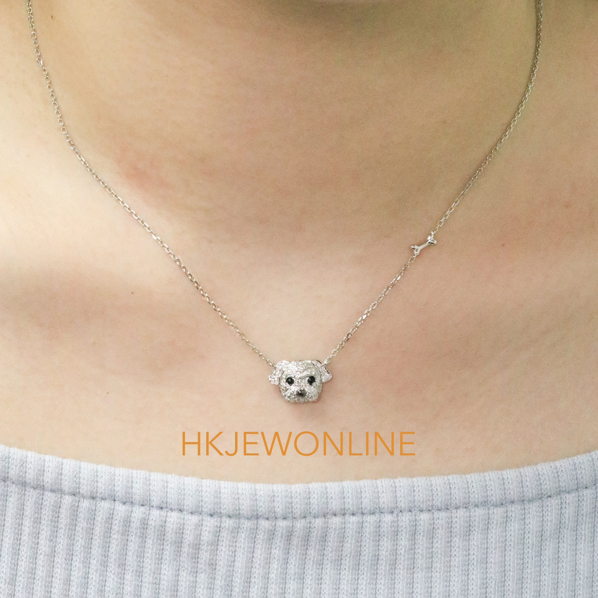 18K White Gold Diamond Maltese Collection (Bracelet/ Necklace）