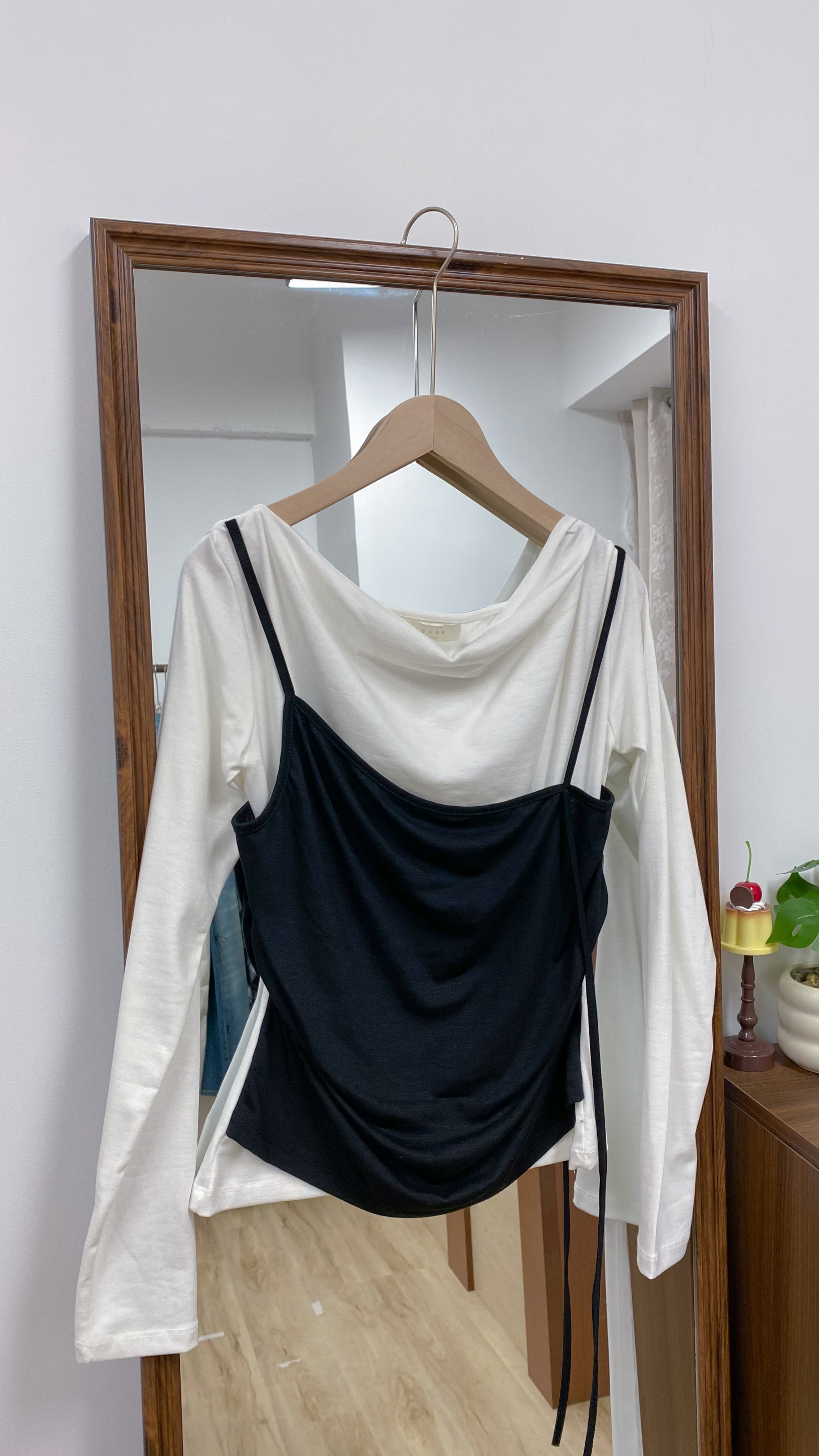 假兩件吊帶Layer top