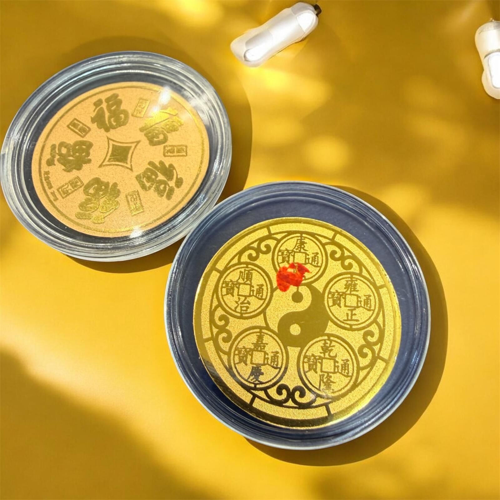 A3 觀音賜福 足金999 (2mg) 五帝錢 (經師傅開光)